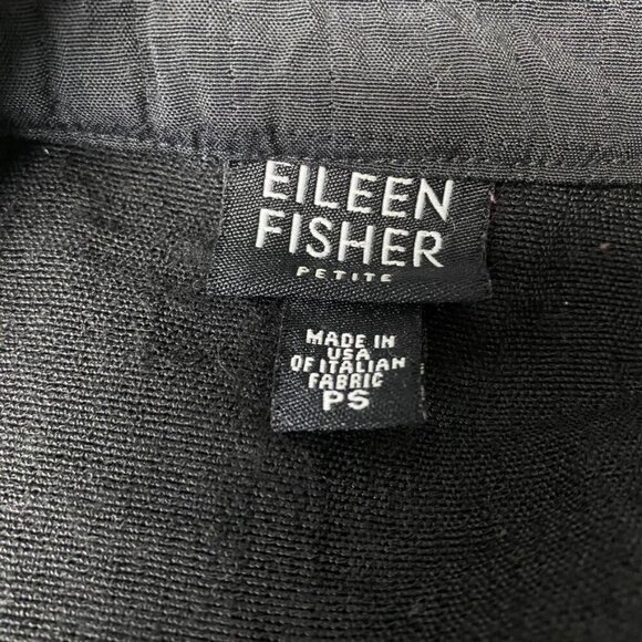 Eileen Fisher Petite Lightweight Lined Full Zip Black Vest Women's Size Small - Picture 5 of 7